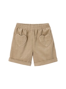 Mädchen Cord-Shorts mit Herztaschen und Dehnbund