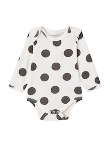 Bio-Kollektion: Baby Geschenk-Set: Body & Lätzchen mit Tupfen