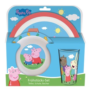 3 tlg. Frühstücks-Set Peppa Pig