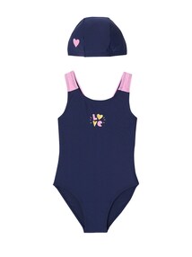 Badeanzug LOVE mit Badekappe Mädchen