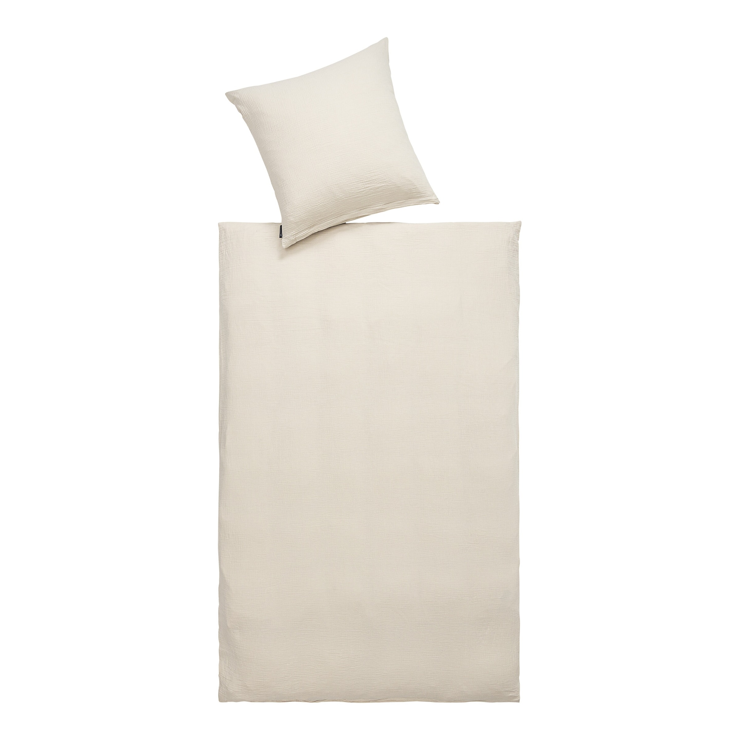 Musselin-Baumwollbettwäsche "Annalena", beige