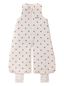 Ärmelloser Sommerschlafsack mit Beinen, Baby-Overall MEIN HERZ TOG 1, Musselin