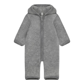 Wollfleece-Overall mit Klappbündchen