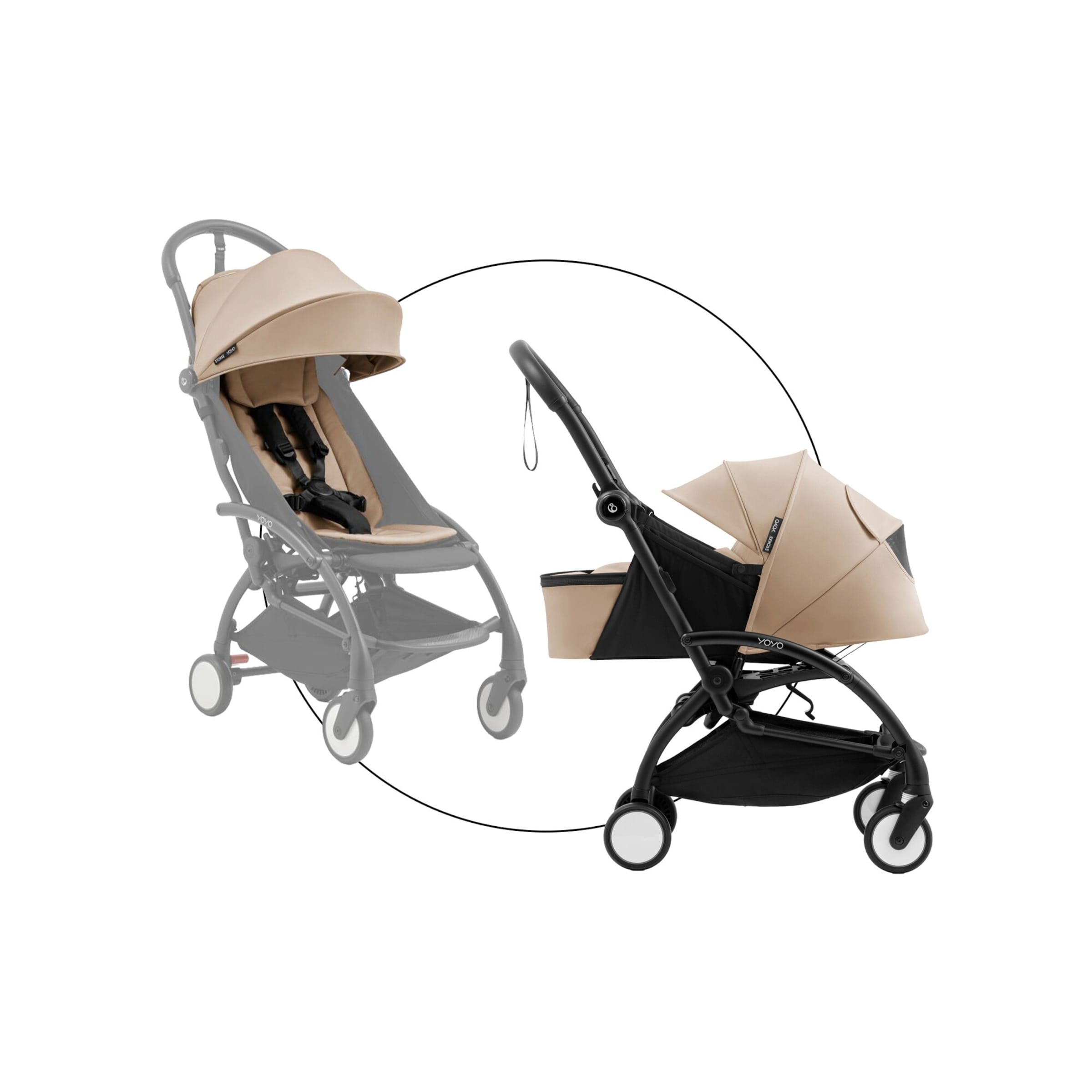 Stokke® yoyo5 Kombikinderwagen mit Neugeborenenset beige