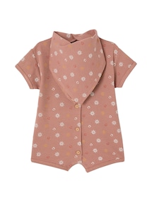 Baby-Set: Overall & Halstuch aus Waffelpikee