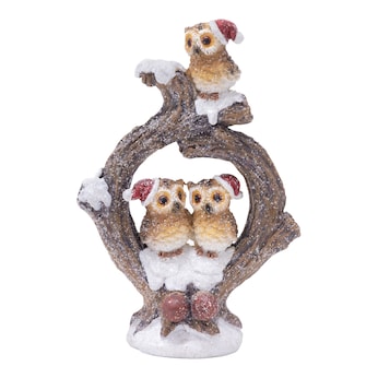 Dekofigur „Winter-Eulen“