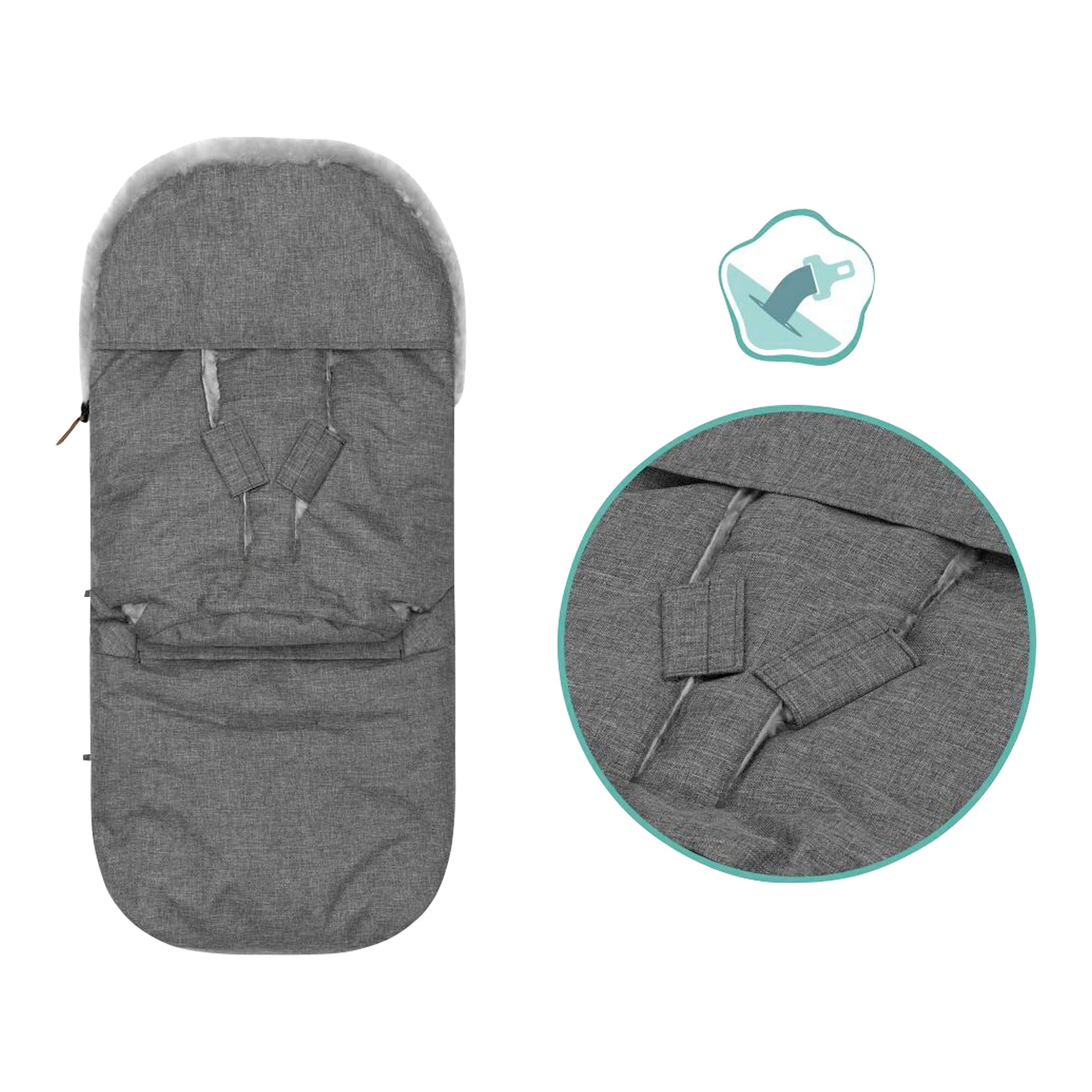 Thumbnail - Fillikid Winterfußsack Lammfell Makalu Alpina grau