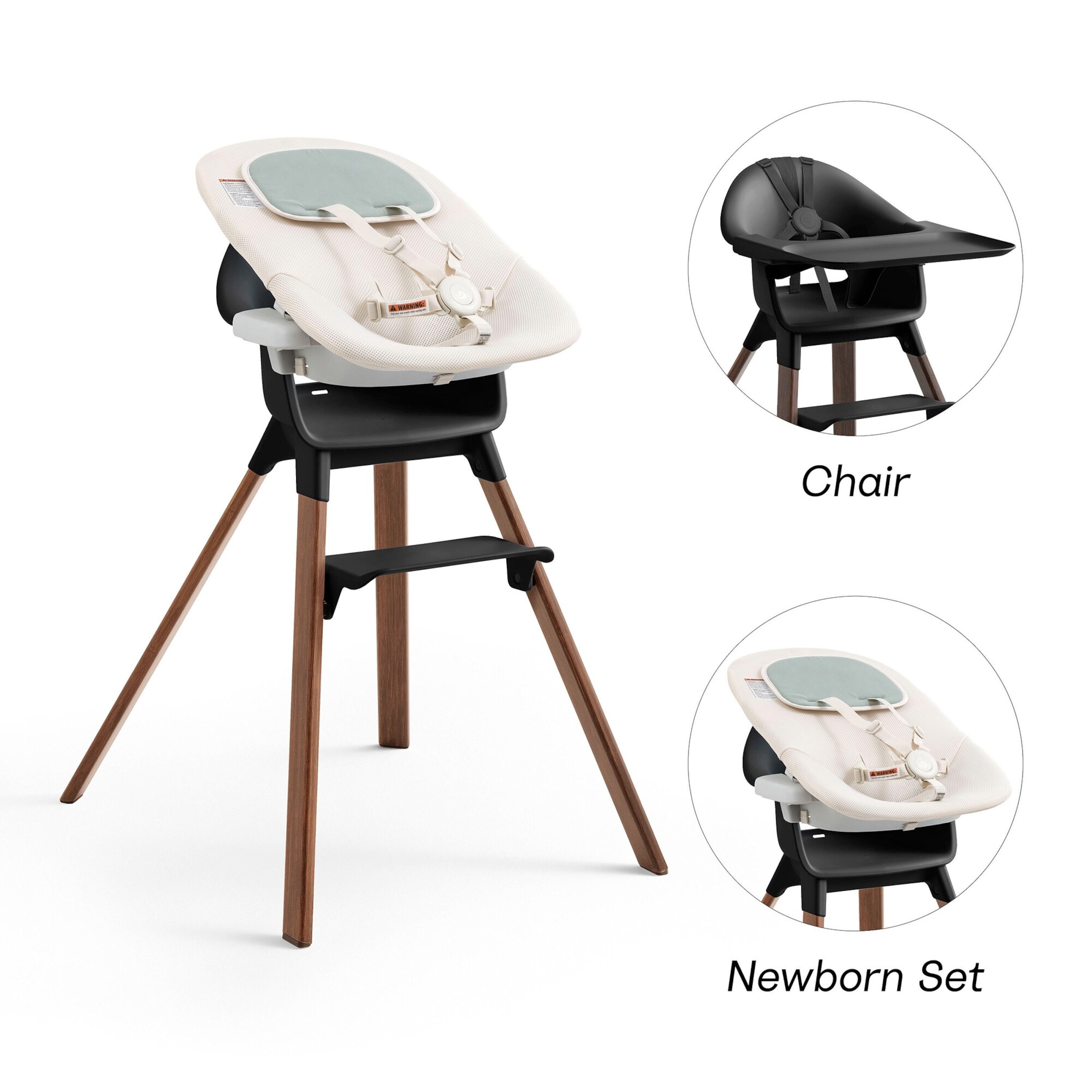 Stokke® Clikk™ Bundle Hochstuhl Bambus inkl. Newbornset