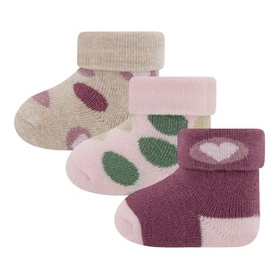 Lot de 3 paires de chaussettes bébé coeurs