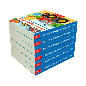 Pappbilderbuch Löschen, baggern, pflügen 