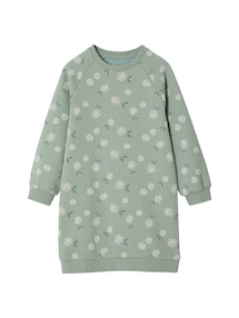 Mädchen Sweatkleid mit Blumen