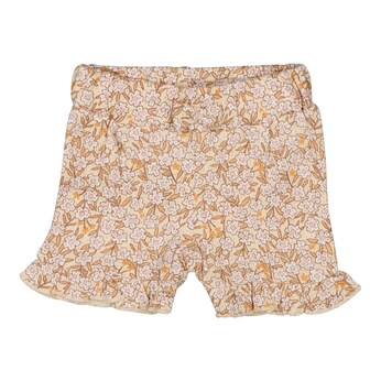 Krepp-Shorts Blumen Rüschen