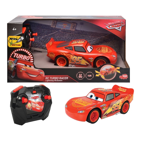 Dickie Toys - DISNEY CARS 3 - Voiture télécommandée Flash McQueen Turbo  Racer