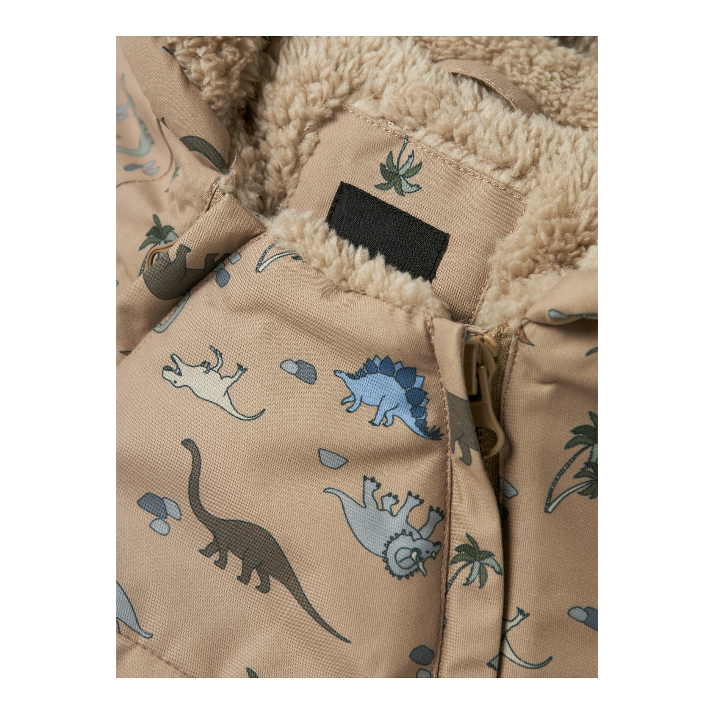 Winterjacke mit Kapuze Plüschfutter Dinos