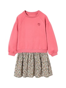 Mädchen Kleid mit Materialmix
