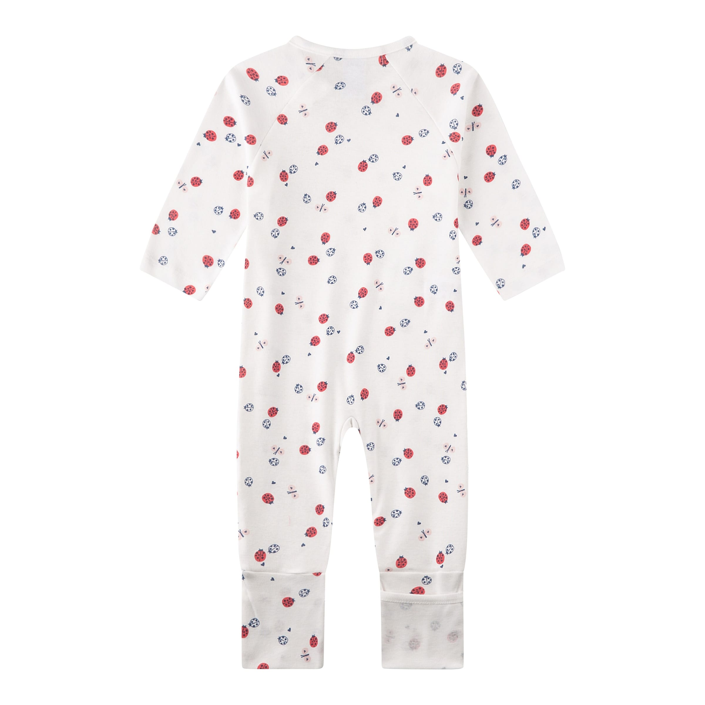 Sanetta Schlafoverall mit Klappfuß Marienkäfer