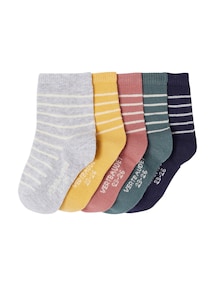 5er-Pack Socken mit Streifen, Baby