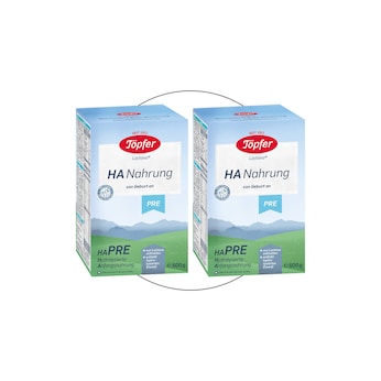 Bundle 2er Pack Anfangsmilch HA Pre, 600g