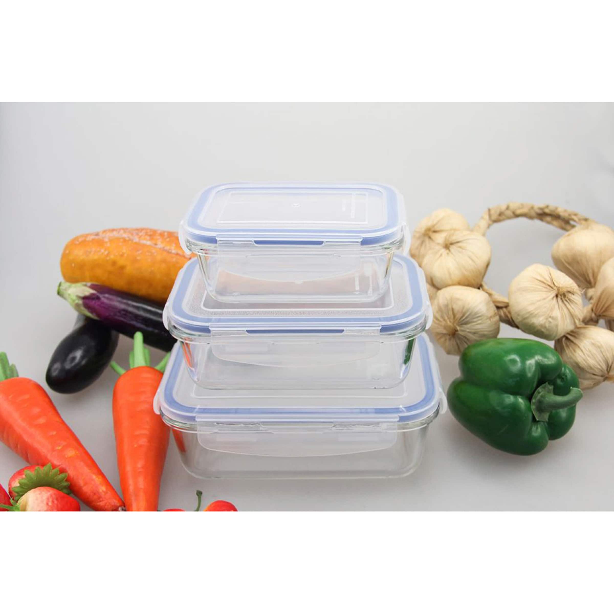 Glas-Frischedosen-Set, 3 Stück