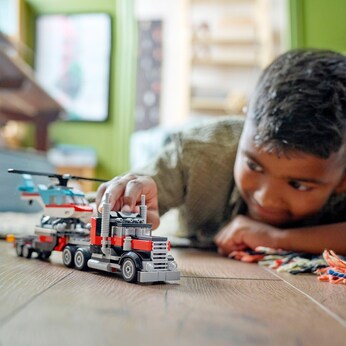 31146 Tieflader mit Hubschrauber