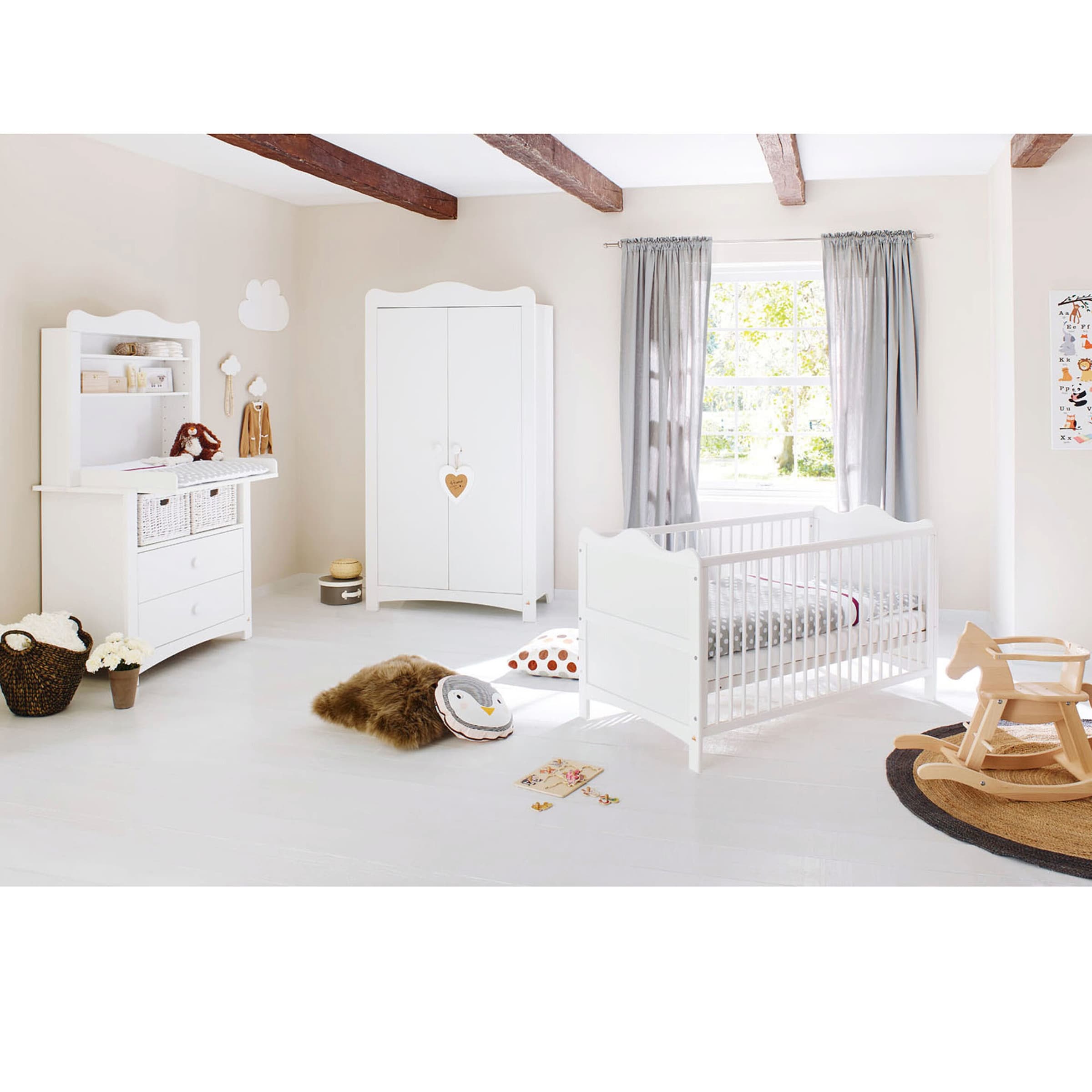 Pinolino 3-tlg. Babyzimmer Florentina breit mit Regal