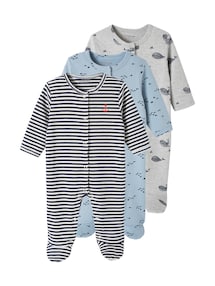 3er-Pack Baby Strampler aus Interlock