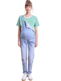 Latzjeans für Schwangerschaft & Stillzeit Mom-Fit, Bundweite verstellbar