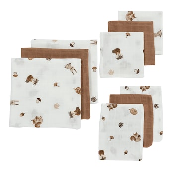 Coffret naissance 9 pièces avec couches lavables, carrés et gants de toilette