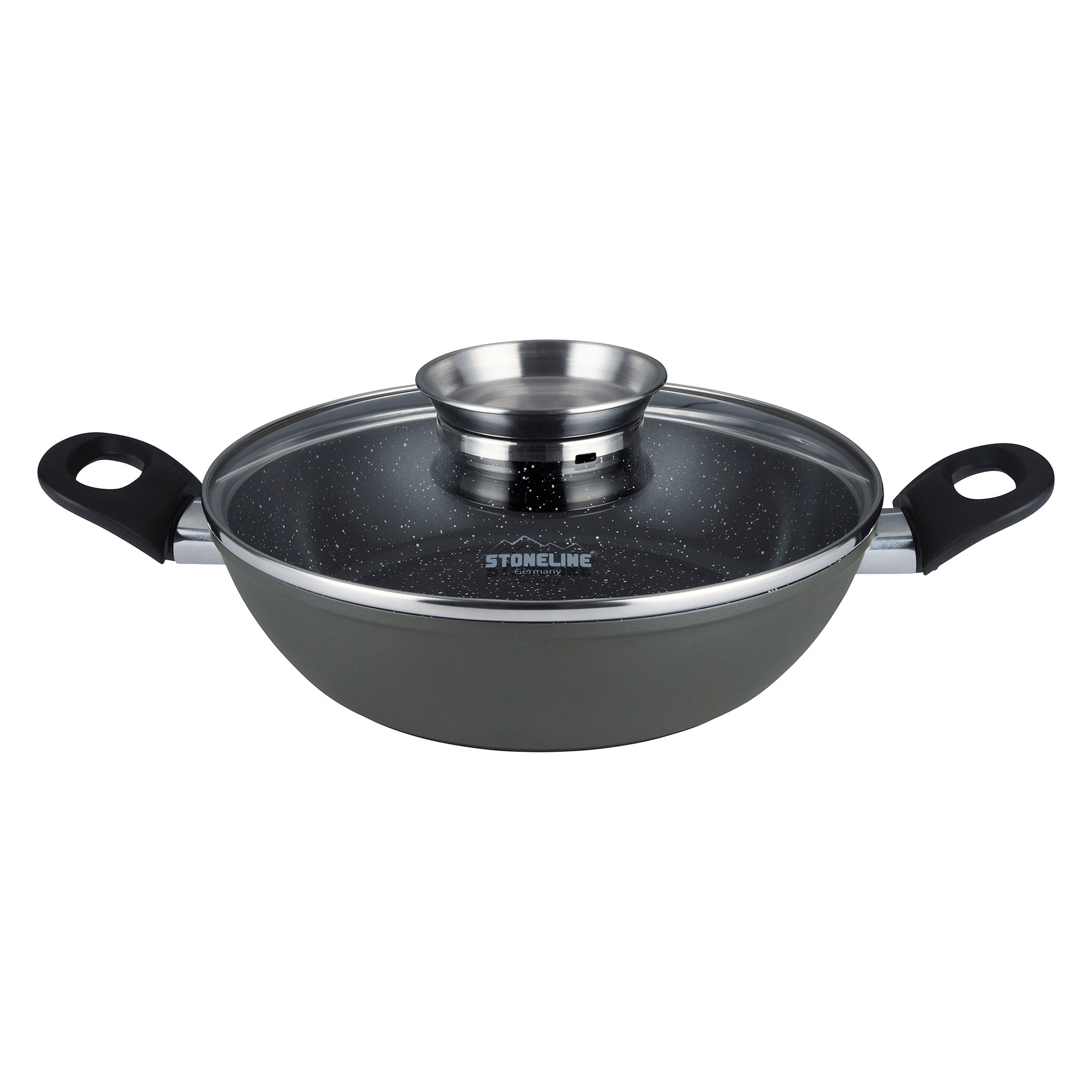 STONELINE® STONELINE CERAMIC Keramik Servierpfanne 24 cm | mit Deckel