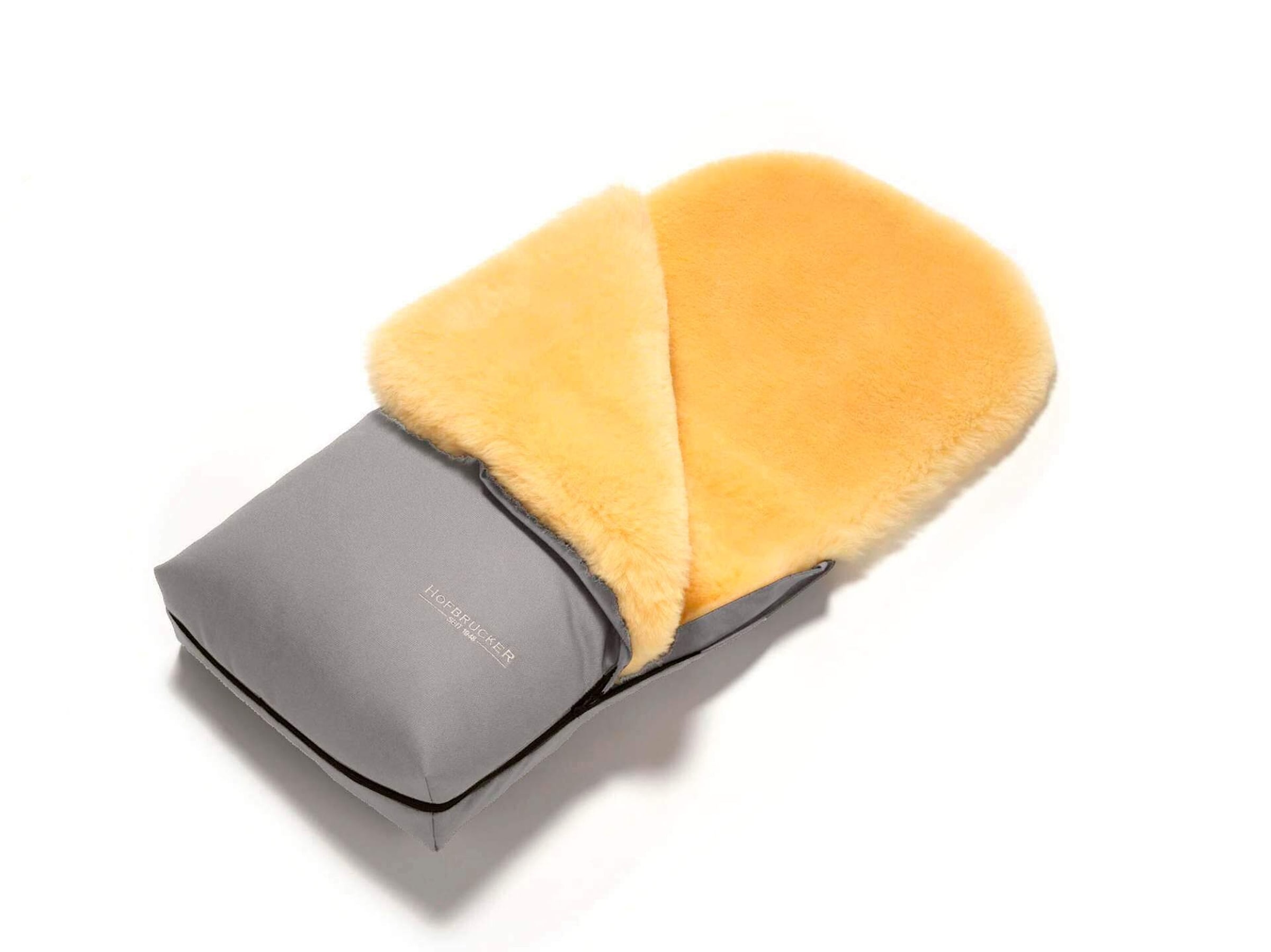 Thumbnail - Hofbrucker Kinderwagen Lammfell-Fußsack Putzi silber
