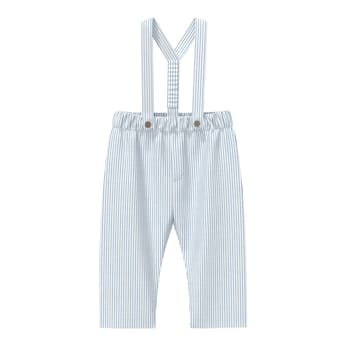 Pantalon avec bretelles rayures