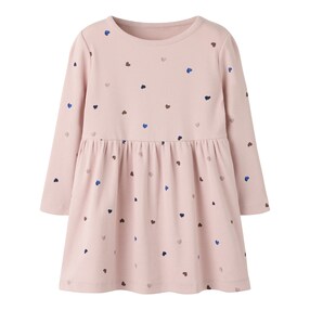 Kleid langarm Herzen Rippqualität 