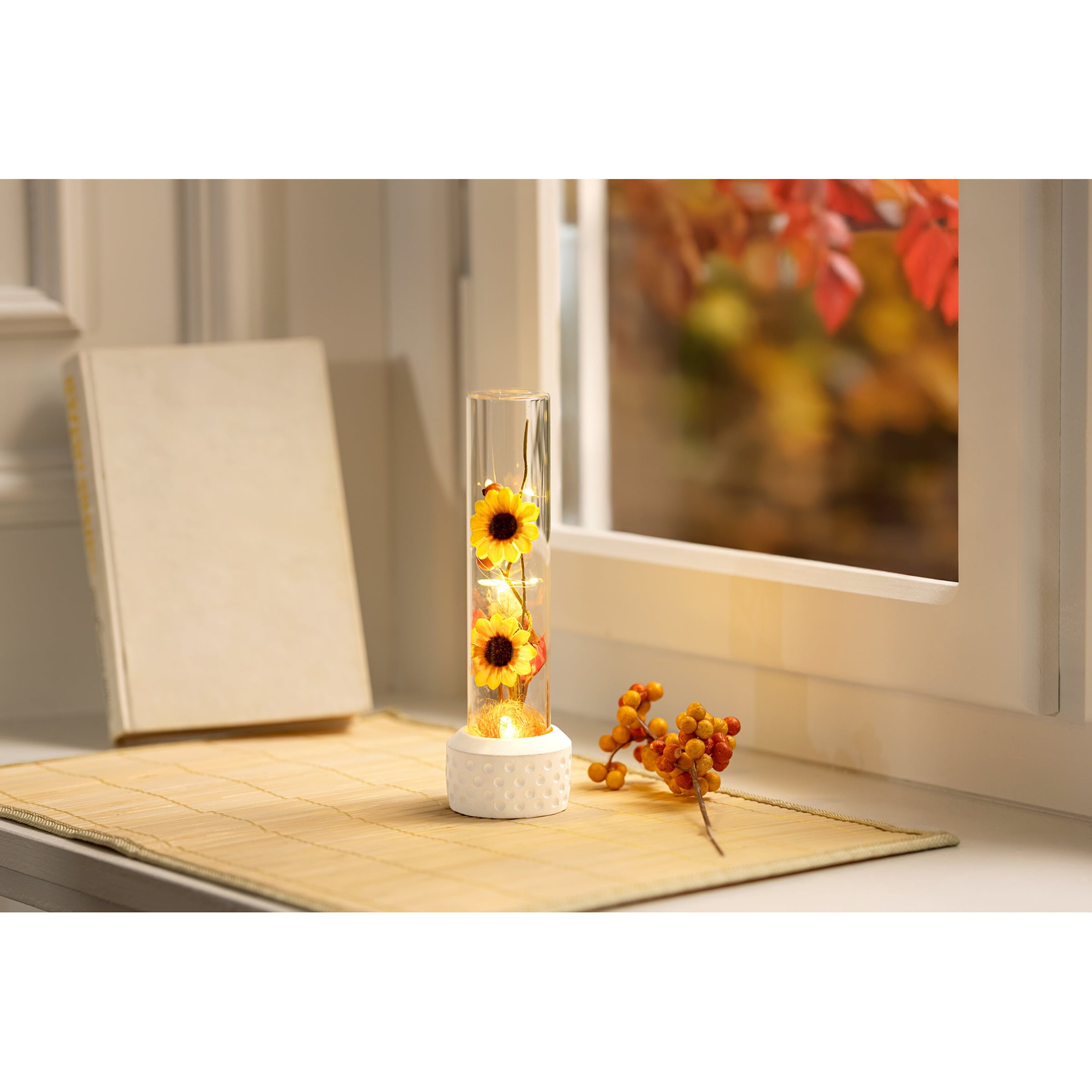 LED-Dekofigur "Herbstfreude im Glas"