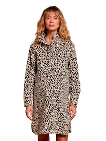 Kleid mit Stehkragen für Schwangerschaft und Stillzeit, Leo-Print