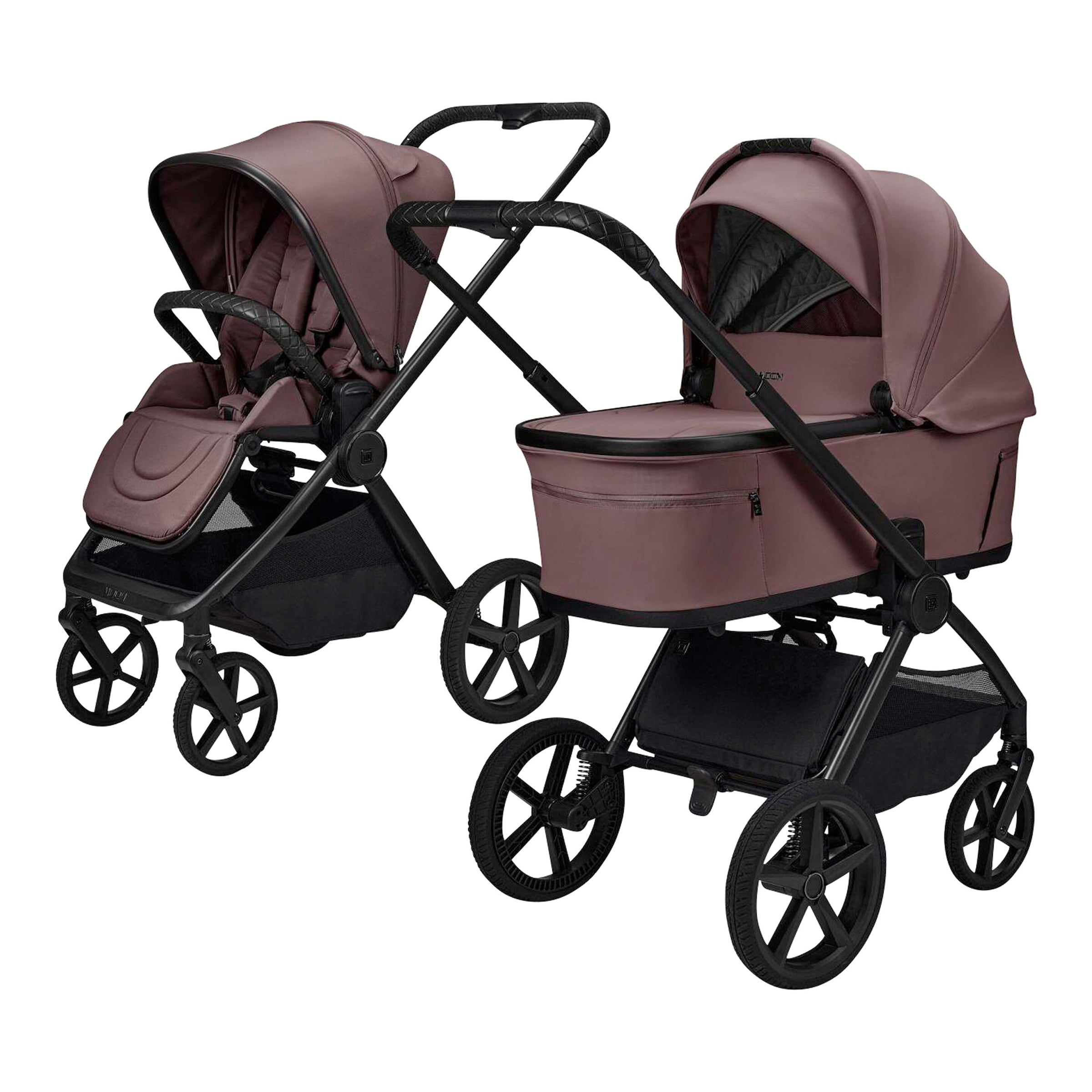 Moon Diamond Kombikinderwagen GIO FOLD Trio-Set inkl. Babyschale Cosmo 2.0 braun