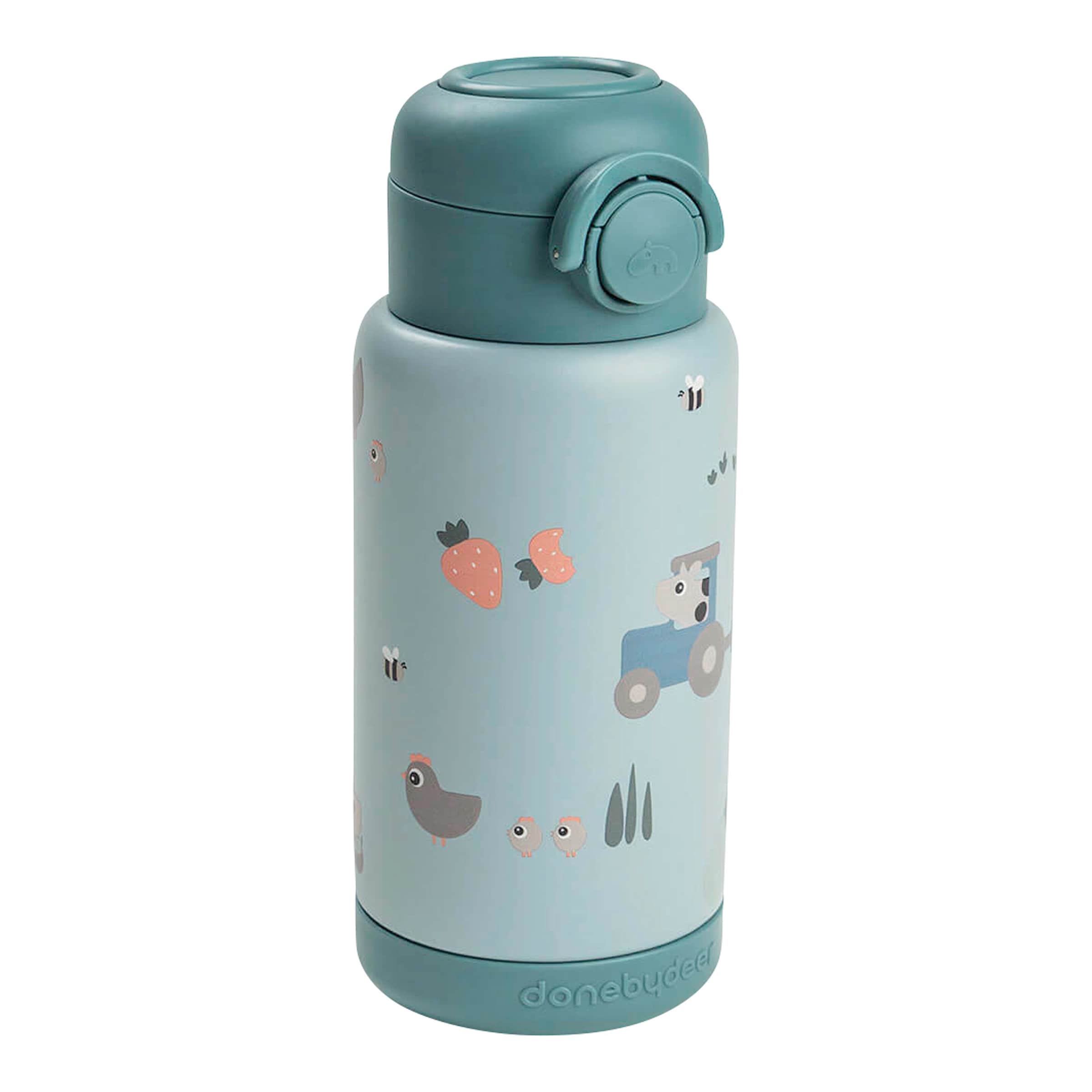 Done By Deer Thermoflasche mit Strohhalm, 340ml