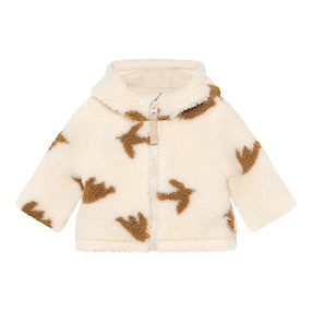 Jacke Teddyfell Vögel
