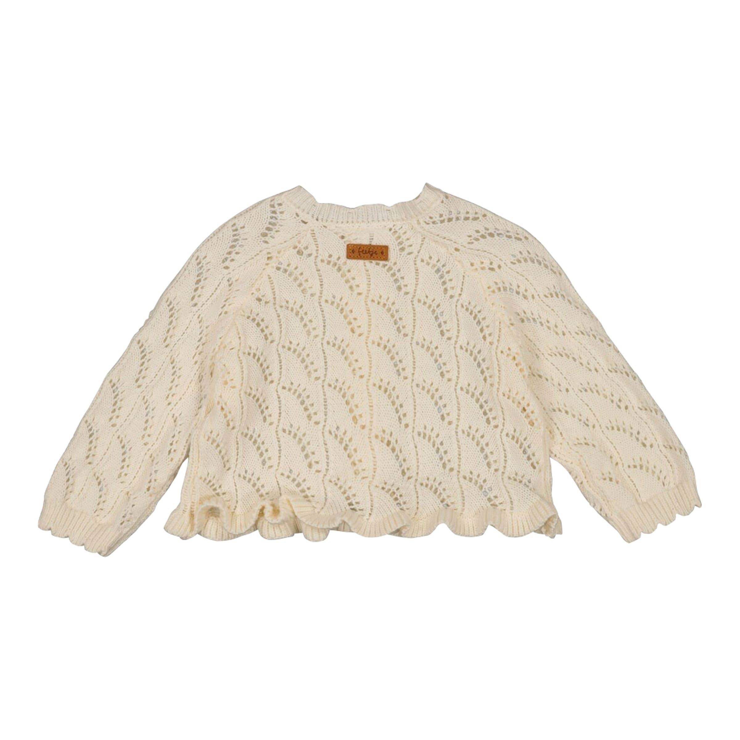 Feetje Ajour-Strickjacke Rüschen