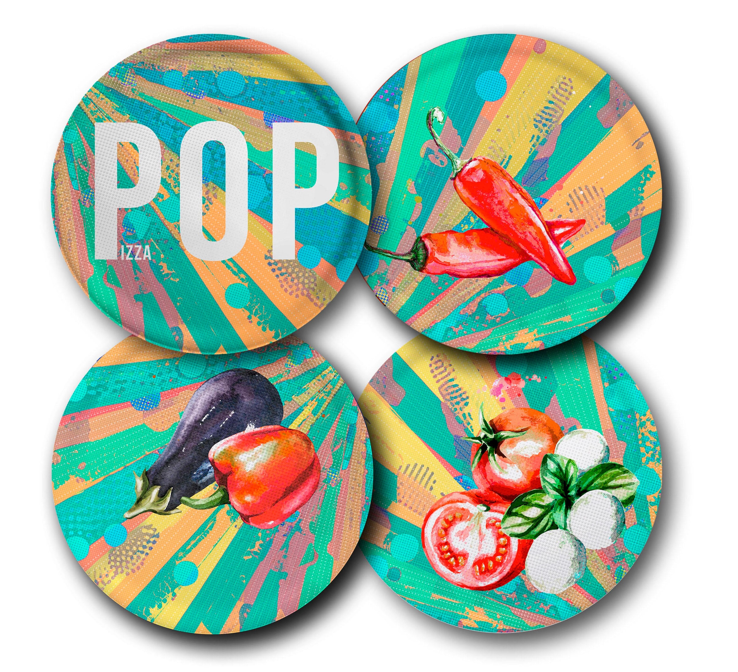Pizzateller, Porzellan Pop