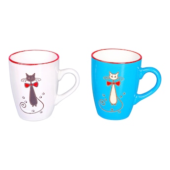 Set mokken “Katjes”, 2 stuks
