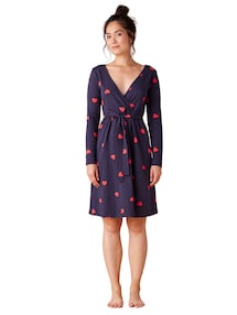 Set MON COEUR aus Damen Nachthemd, Baby Body & Beutel, Bio-Baumwolle