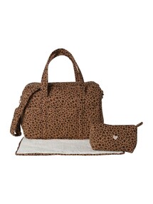 Bio-Kollektion: Wickeltasche mit Leoprint  mit Recycling-Polyester
