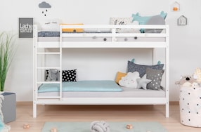 Etagenbett Stockbett Rene Kiefer massiv Weiß