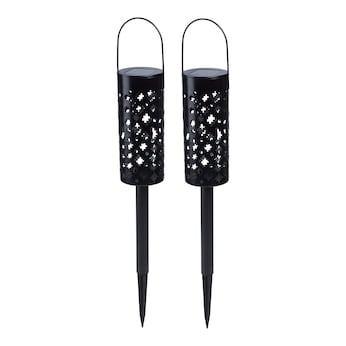 Décos solaires à planter «Lunes et étoiles»  1 lot = 2 pièces