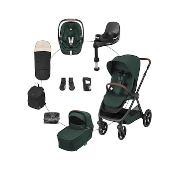 Kombikinderwagen Oxford+ Travel-Set inkl. Pebble 360 Pro 2, Familyfix 360 Pro und Zubehör-Set