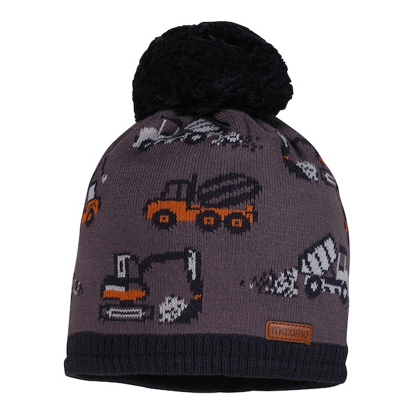 MAXIMO Strickmütze GOTS BABY-Beanie, Blockringel LL, Futter GOTS Org Made in Germany