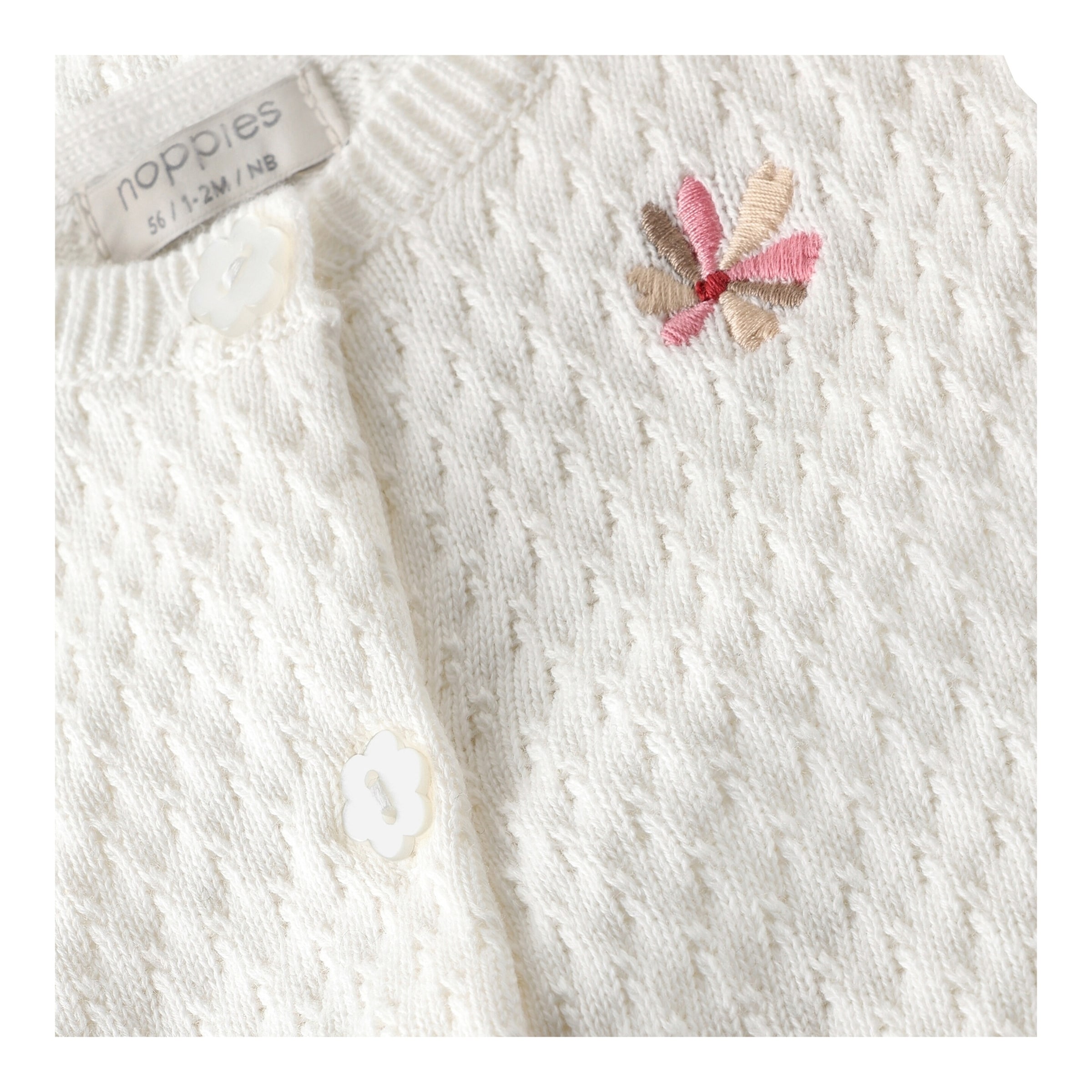 Ajour-Strickjacke Blume