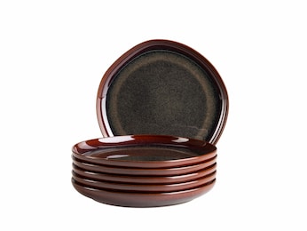 Dessertteller Set, Steinzeug Cordelia
