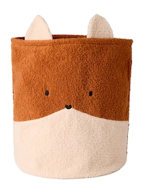 Aufbewahrungskorb FUCHS aus Teddyfleece, Kinderzimmer
