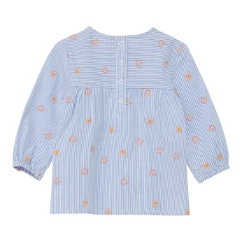Bluse langarm Regenbögen Ringel